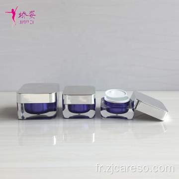 Pot de crème cosmétique pour le visage avec couvercle UV